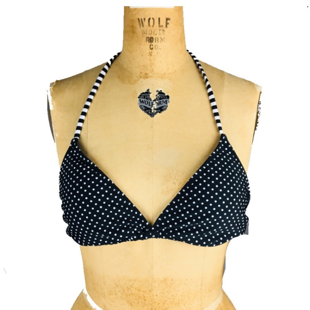 Bikini TOP Black  & White NWT  by Mossimo Med